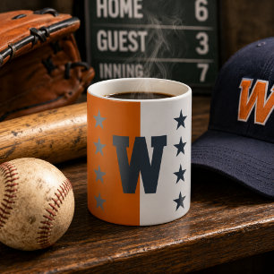 Uni Farben Burnt Orange, Dunkelgrau und Weiß Kaffeetasse