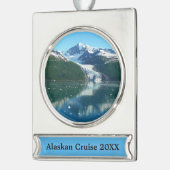 Uni Fjord I Beautiful Alaska Fotografie Banner-Ornament Silber (Links)