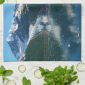 Uni Fjord II Schöne Alaska Fotografie Geschirrtuch (Gefaltet)