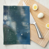 Uni Fjord II Schöne Alaska Fotografie Geschirrtuch (Viertel Falte)