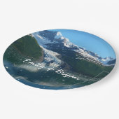 Uni Fjord II Schöne Alaska Fotografie Pappteller (Schrägansicht)