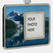 Uni Fjord II Schöne Alaska Fotografie Rahmen-Ornament Silber (Rechts)