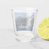 Uni Fjord II Schöne Alaska Fotografie Schnapsglas (Rückseite)