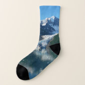 Uni Fjord II Schöne Alaska Fotografie Socken (Links - Außen)