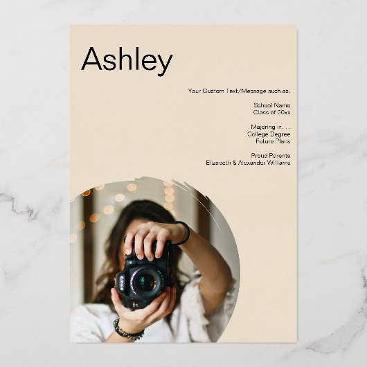 Uni Foil Abschluss Ankündigung High School (Rückseite)