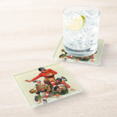 Uni Football Glasuntersetzer (Schrägansicht)