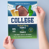 Uni Football Party ändern Farbe und Logo hinzufüge Flyer (Hand)