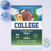 Uni Football Party ändern Farbe und Logo hinzufüge Flyer (Einzeln)