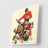 Uni Football Quadratische Wanduhr (Winkel)