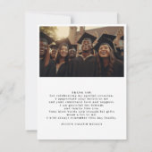 Uni Foto Graduate Abschluss Dankeskarte (Rückseite)
