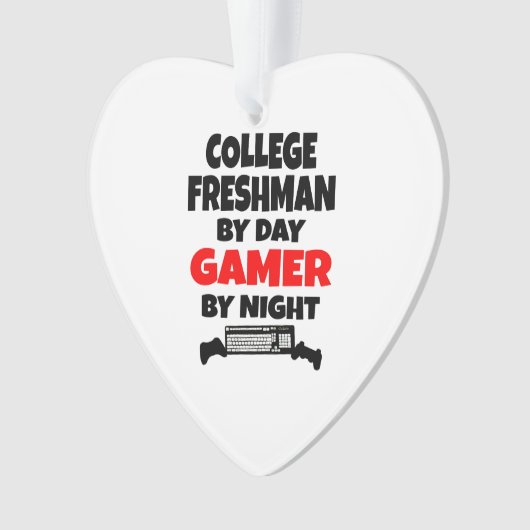 Uni Freshman by Day Gamer by Night Ornament (Vorderseite)