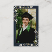 Uni Fund Navy Blue Abschluss Umschließungskarte Visitenkarte (Rückseite)