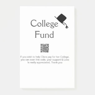 Uni Fund Scan QR Details Graduiertenspende hinzufü Post-it Klebezettel