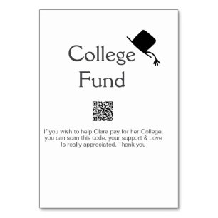 Uni Fund Scan QR Details Graduiertenspende hinzufü Tischnummer