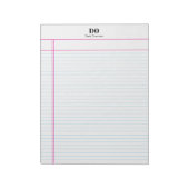 Uni für einfachen Monogram-Namensrand im Editor Notizblock (Rotiert)