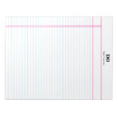 Uni für einfachen Monogram-Namensrand im Editor Notizblock (Vorderseite)