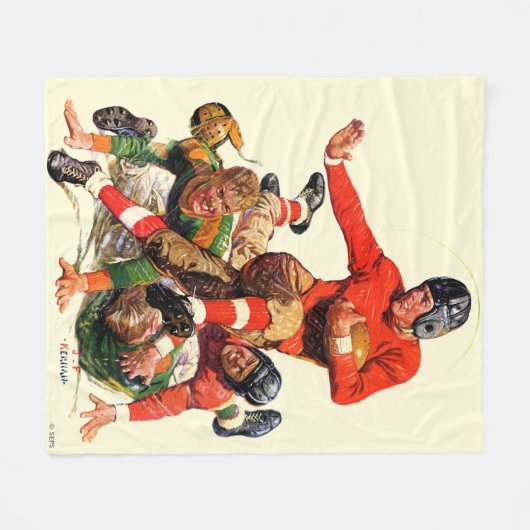 Uni-Fußball Fleecedecke (Vorderseite (Horizontal))