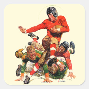 Uni-Fußball Quadratischer Aufkleber