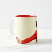 Uni-Fußball Zweifarbige Tasse (Vorderseite Links)