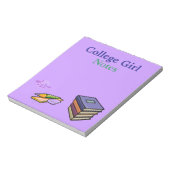 Uni Girl Notes Notepad Notizblock (Rotiert)