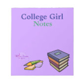 Uni Girl Notes Notepad Notizblock (Vorderseite)