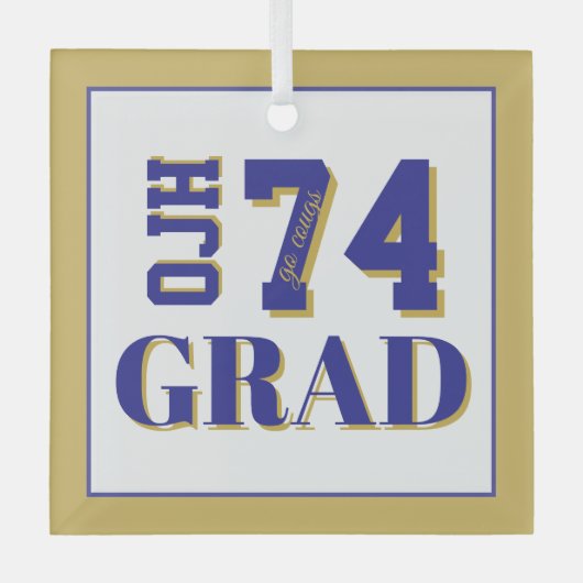 Uni Grad '26 Ornament Aus Glas (Vorderseite)