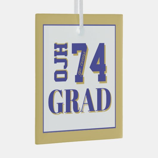 Uni Grad '26 Ornament Aus Glas (Vorderseite Rechts)