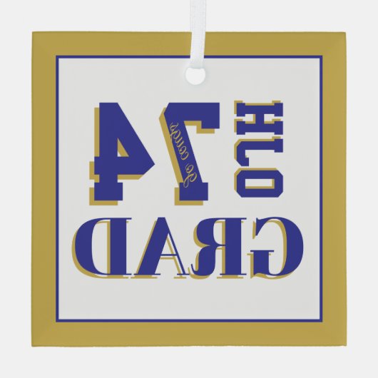 Uni Grad '26 Ornament Aus Glas (Rückseite)