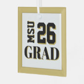 Uni Grad '26 Ornament Aus Glas (Vorderseite links)