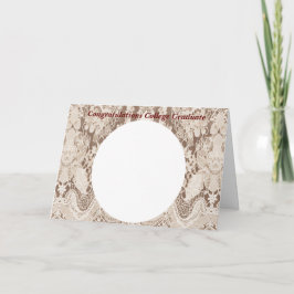 Uni Grad Card in Imitaten Vintage Spitze Foto hinz Dankeskarte