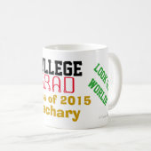 Uni Grad Class Look Out World NAME Kaffeetasse (VorderseiteRechts)
