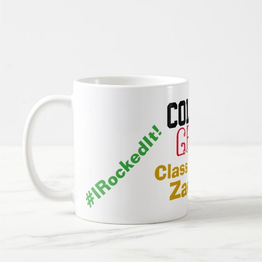 Uni Grad Class Look Out World NAME Kaffeetasse (Links)