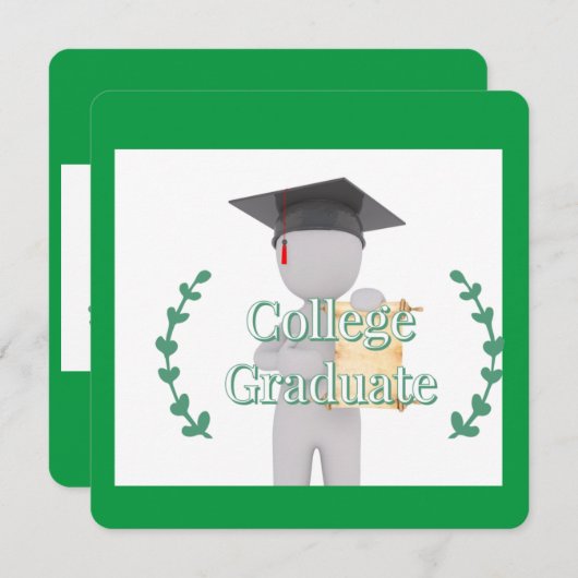 Uni Graduate Einladung (Vorne/Hinten)