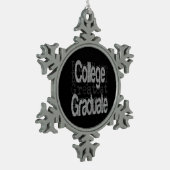 Uni Graduate Extraordinaire Schneeflocken Zinn-Ornament (Links)