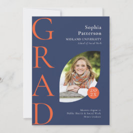 Uni Graduate Foto Blue Orange Ankündigung