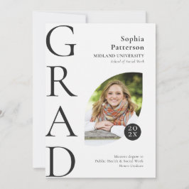 Uni Graduate Foto Schwarz-weiß Ankündigung