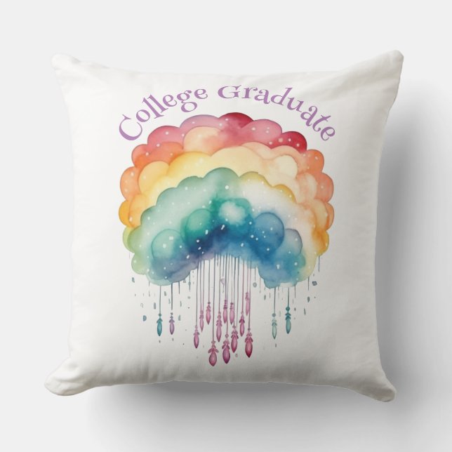 Uni Graduate Gift Pillow Kissen (Vorderseite)
