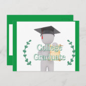 Uni Graduate Postkarte (Vorne/Hinten)