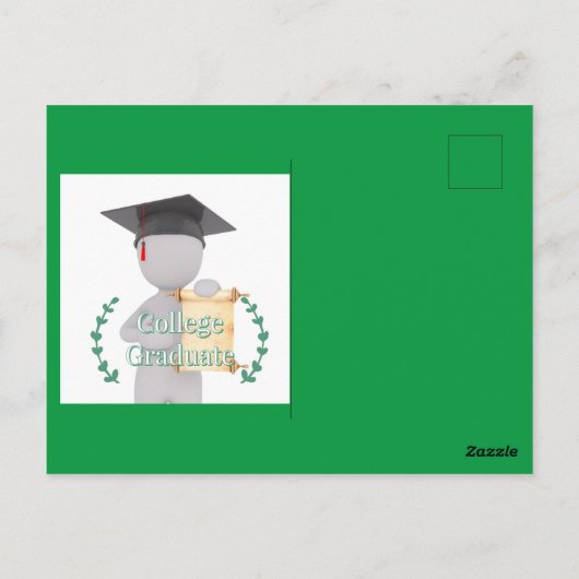 Uni Graduate Postkarte (Rückseite)