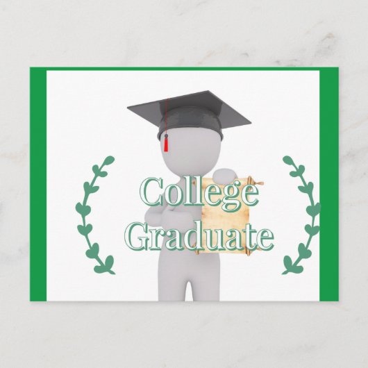 Uni Graduate Postkarte (Vorderseite)