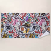 Uni Graffiti Strandtuch (Vorderseite)