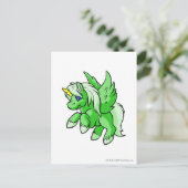Uni Grün Postkarte (Stehend Vorderseite)