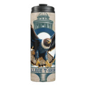 Uni: Hawk-Logo Thermosbecher (Vorderseite)