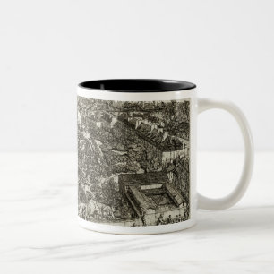Uni Henri IV und der Lycee Napoleon, 1864 Zweifarbige Tasse
