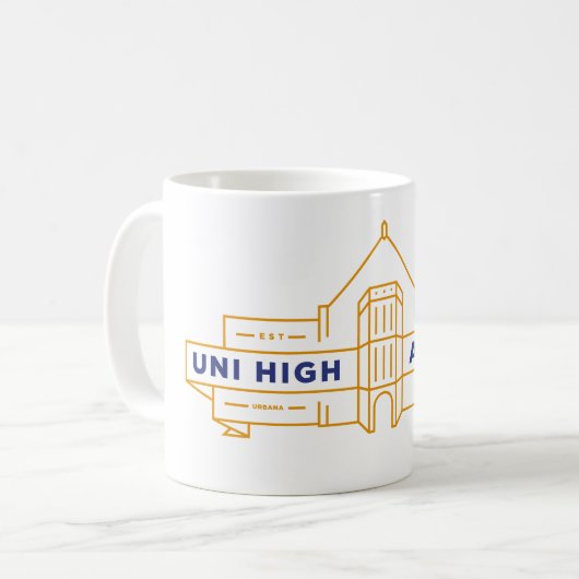 Uni hohe Schüler Kaffeetasse (Vorderseite Links)