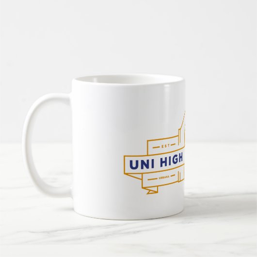 Uni hohe Schüler Kaffeetasse (Links)