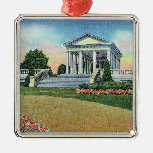 Uni-Hügel-Park-Ansicht von Dudley Denkmal Silbernes Ornament (Vorne)