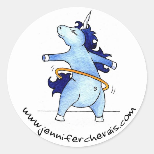 Uni Hula Hoop Runder Aufkleber (Vorderseite)