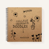 Uni Inspiriert Doodles Funny Girl Personalisiert Notizblock (Vorderseite)