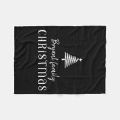 Uni Kids Family Christmas Tree Green Fleecedecke (Vorderseite (Horizontal))